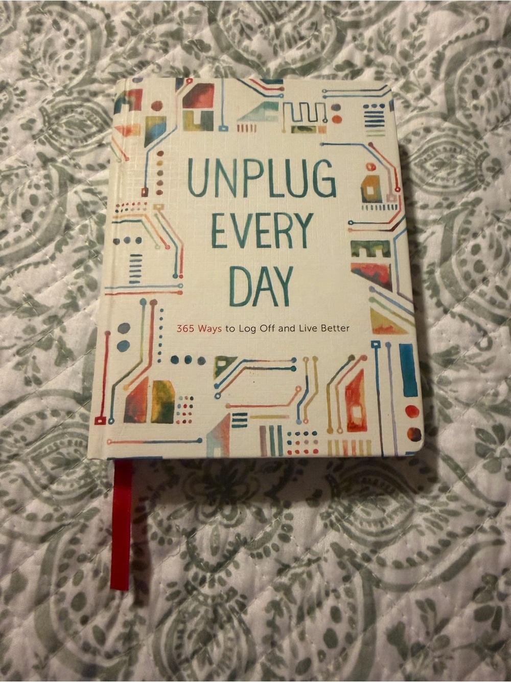 New Unplug Every Day 365 journal activity hardback book  Linen-Cover